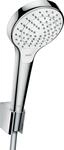 hansgrohe Croma Select S Duschkopf inkl. Duschkopfhalterung, 3 Strahlarten,