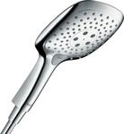 hansgrohe Raindance Select E - Duschkopf, Handbrause mit 3 Strahlarten, eckige