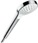 hansgrohe Croma Select S - Duschkopf, Handbrause mit 3 Strahlarten, runde Duschbrause