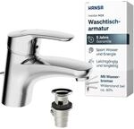 HANSA MIX Waschtischarmatur I Wassersparender Wasserhahn Badezimmer mit Wasserbremse