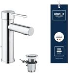 GROHE Essence, Waschtischarmatur, wassersparend (Wasserhahn f&uuml;r das Bad, Badarmatur