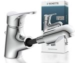 ATTICA 22150 Waschtischarmatur Bad, Wasserhahn mit Haarbrause, Badarmatur mit