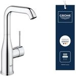 GROHE Essence, Waschtischarmatur hoch, wassersparend (Wasserhahn f&uuml;r das Bad, 24cm