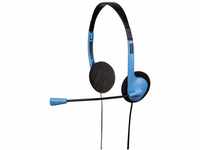 Hama HS-101 Kopfbügel Kopfhörer mit Mikrofon, Stereo, Anschluss 2 x Jack 3,5...