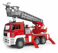 bruder 02771 - Man TGA Feuerwehr mit Drehleiter, Wasserpumpe & Light & Sound...