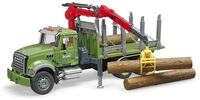 bruder 02824 - Mack Granite Holztransport-LKW mit Ladekran & Greifer