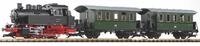 Piko 37125 Start-Set BR 80 mit 2 Personenwagen der DR Spur G Epoche III...