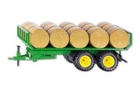 Siku 2891, Rundballenanh&auml;nger, 1:32, Metall/Kunststoff, Gr&uuml;n, Inkl. 15 Rundballen,