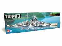 Tamiya 78015 1:350 Deutsches Schlachtschiff Tirpitz, Modellbausatz,Plastikbausatz,