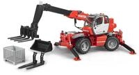 bruder 02129 - Manitou Teleskopstapler MRT 2150 | Spielzeug Stapler f&uuml;r Baustelle,