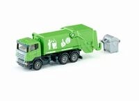 Siku 1890, Scania M&uuml;llwagen, 1:87, Metall/Kunststoff, Gr&uuml;n, Kippbare
