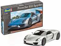 Revell Modellbausatz Auto 1:24 - Porsche 918 Spyder im Maßstab 1:24, Level 4,