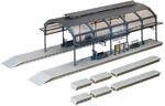 FALLER Bahnhofshalle Modellbausatz mit 95 Einzelteilen 417 x 178 x 122 mm I
