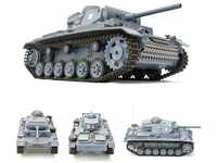 RC Panzer "Kampfwagen III" 1:16 Heng Long -Rauch&Sound - mit Stahlgetriebe und...