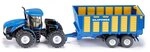 Siku 1947, New Holland Traktor mit Silagewagen, 1:50; Metall/Kunststoff, Blau, Viele