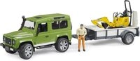 bruder 02593 - Land Rover Defender Station Wagon mit Einachsanhänger, JCB bruder 02593 - Land Rover Defender Station Wagon mit Einachsanhänger, JCB