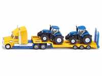 siku 1805, LKW mit New Holland Traktoren, 1:87, Metall/Kunststoff, Gelb/Blau, Viele