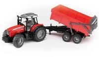 bruder 02045 - Massey Ferguson 7480 mit Wannenkippanh&auml;nger - 1:16 Traktor...