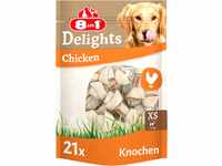 8in1 Delights Chicken Knochen XS - gesunde Kauknochen für mini Hunde, hochwertiges