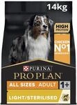 Pro Plan All Size Adult Light / Sterlised, Hundefutter trocken, reich an Huhn, 1er