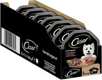 Cesar Hundefutter Nassfutter Landküche Pute & Rind, 7 er Pack, (7 x 2 Schalen x 150