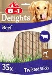 8in1 Delights Beef Twisted Sticks - gesunde Kaustangen f&uuml;r sensible Hunde,