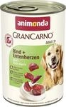 animonda GranCarno Hunde Nassfutter mit Rind + Entenherzen (6 x 400 g),