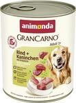 animonda GranCarno Hunde Nassfutter mit Rind + Kaninchen mit Kr&auml;utern (6 x 800 g),