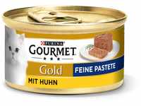 Gourmet PURINA GOURMET Gold Feine Pastete Katzenfutter nass, mit Huhn, 12er Pack (12