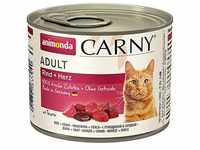 animonda Carny Adult Katzenfutter, Nassfutter für ausgewachsene Katzen, Rind + Herz,