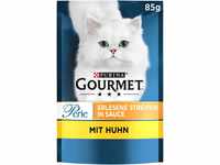 PURINA GOURMET Perle Genuss in Sauce Katzenfutter nass, mit Huhn, 24er Pack (24...