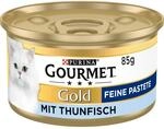 Gourmet Gold Feine Pastete Katzenfutter nass, mit Thunfisch, 12er Pack (12 x 85g)