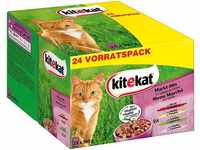 Kitekat Katzennassfutter Markt–Mix in Gelee, 48 Portionsbeutel, 24x100g (2er...