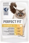 Perfect Fit Katzenfutter Sensitive 1 + reich an Huhn in Sauce, 12 Beutel (12 x...