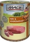 Mac's Katzenfutter getreidefrei Rind & H&uuml;hnerherzen, 400 g, Pack of 6