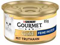 Gourmet PURINA GOURMET Gold Feine Pastete Katzenfutter nass, mit Truthahn, 12er Pack