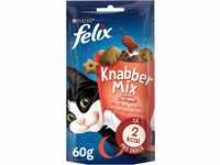 FELIX KnabberMix Grillspaß Katzensnack, Knusper-Leckerlie mit 3