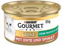 Gourmet PURINA GOURMET Gold Feine Pastete mit Gemüse Katzenfutter nass, mit Ente und