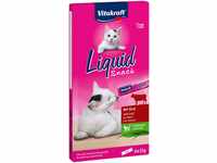 Vitakraft Liquid Snack, flüssiger Katzen Snack, Leckerli für Katzen, mit Rind und