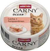 Carny Ocean Katzen Nassfutter Lachs+ Jungsardinen (12 x 80 g), Katzenfutter nass von Carny Ocean Katzen Nassfutter Lachs+ Jungsardinen (12 x 80 g), Katzenfutter nass von