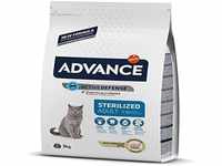 ADVANCE Sterilized mit Truthahn +1 Jahr Katzenfutter, 3kg, 1er Pack (1 x 3 kg)