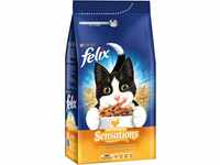 FELIX Farmhouse Sensations Katzenfutter trocken, mit Huhn und Truthahn, 6er Pack (6 x