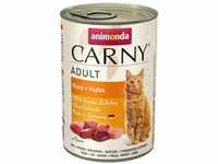 animonda Carny Adult Katzenfutter, Nassfutter für ausgewachsene Katzen, Rind + Huhn,