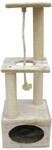 Kerbl Pet Kratzbaum Platin Pro, Katzenbaum, beige, 106cm, Holz, Pl&uuml;sch, Sisal,