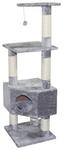 Europet Bernina 431-413258 Classic Kratzbaum Loonaa, 40 x 40 x 135 cm, hellgrau