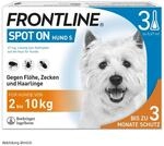 FRONTLINE Spot ON Hund S gegen Zecken, Fl&ouml;he & Haarlinge (2 bis 10 kg)