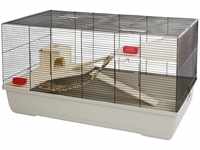 Kerbl 82722 Kleintierkäfig Gabbia Hamster 102, 100 x 53 x 55 cm, beige