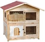 Kerbl Pet Nagerstall Tyrol Alpin, Kaninchenstall, 119x100x119cm, Holz, Metallgitter,