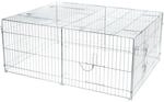 Trixie 62451 natura Freilaufgehege mit Abdeckung, verzinkt, 144 &times; 58 &times; 116 cm