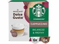 Starbucks Dolce Gusto Kompatible Kapseln (Cappuccino, 12 Kapseln (6 Kaffee + 6